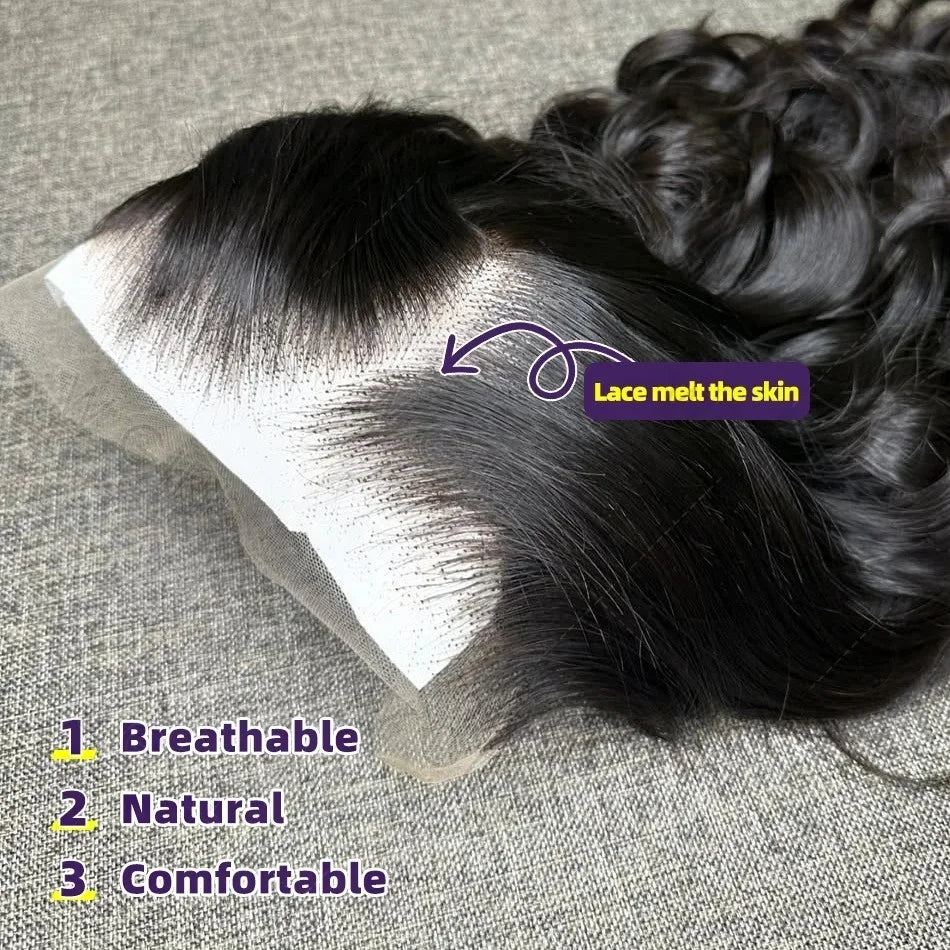 Women's 40 to 42 Inch 250% Density Body Wave HD Lace Front Human Hair Wig