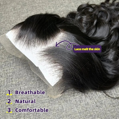 Women's 40 to 42 Inch 250% Density Body Wave HD Lace Front Human Hair Wig
