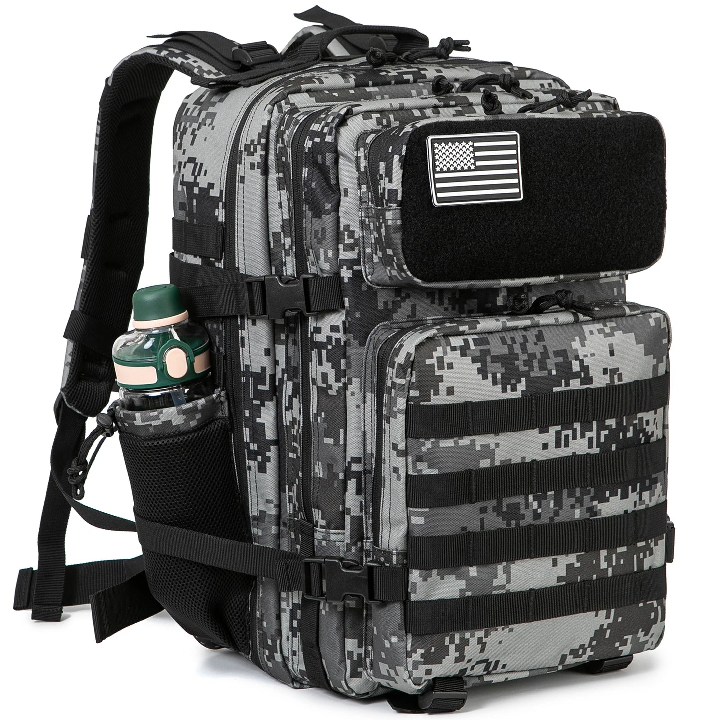 45L MOLLE Tactical Hiking Backpack with Bottle Holder