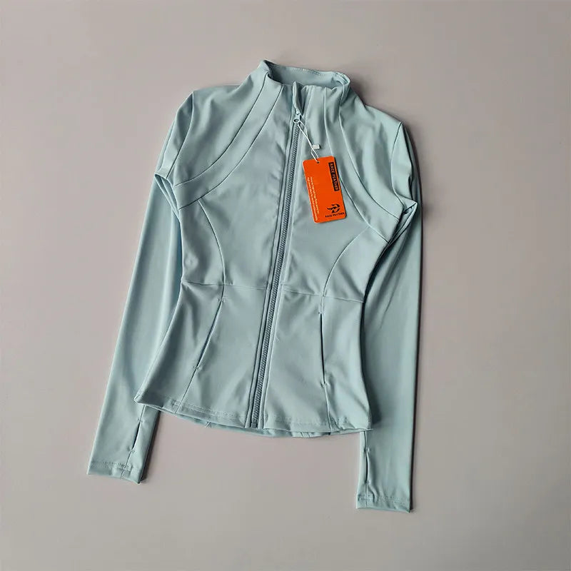 Women's Quick Dry Zip Long Sleeve Fitness Jacket
