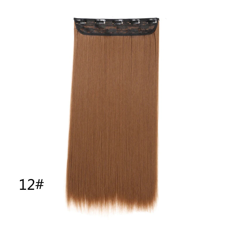 Women's 24 Inch 5 Clip Straight Synthetic Hair Extension