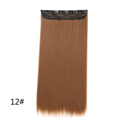 Women's 24 Inch 5 Clip Straight Synthetic Hair Extension