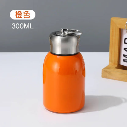 300ml Stainless Steel Mini Travel Thermos Cup with Carry Ring