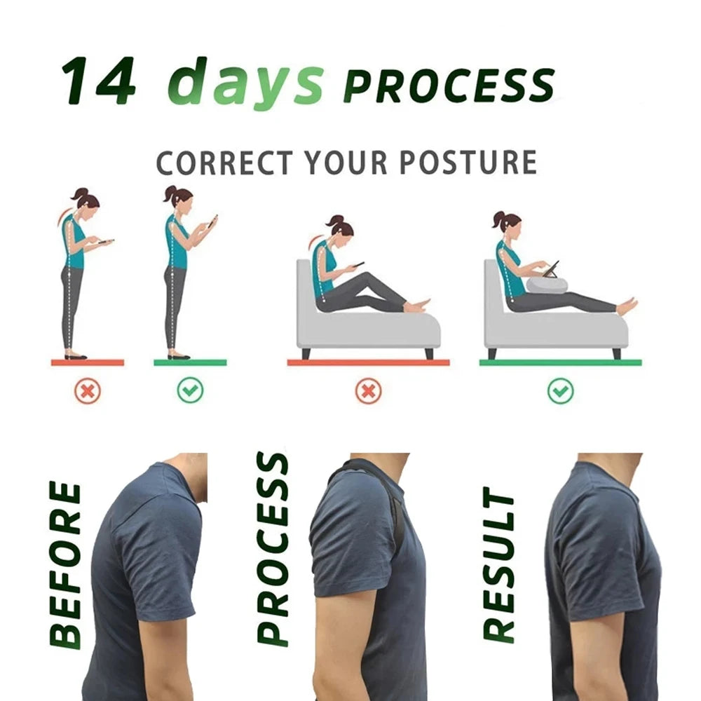 Adjustable Back Posture Corrector Shoulder Support Brace
