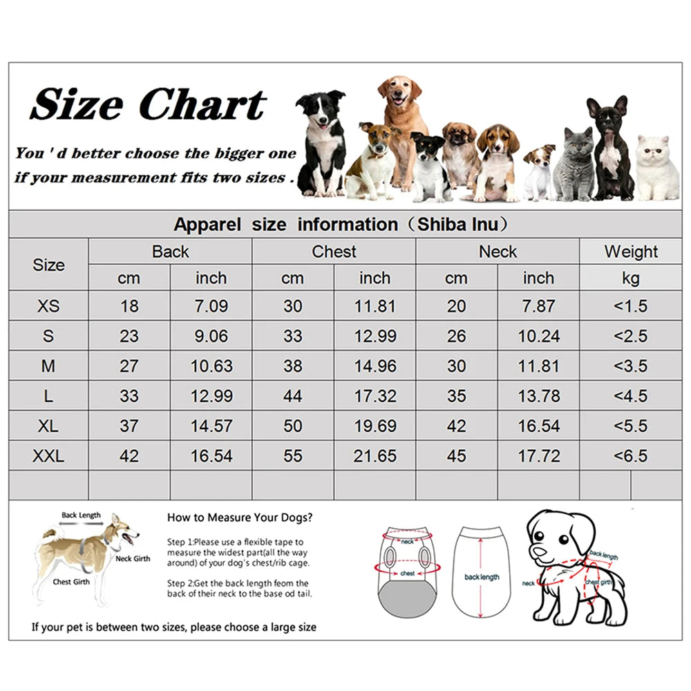 Thick Warm Winter Hoodie Coat for Small & Medium Dogs