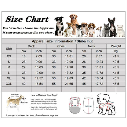 Thick Warm Winter Hoodie Coat for Small & Medium Dogs