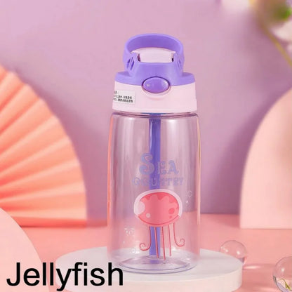 Kids Water Bottle with Straw and Handle