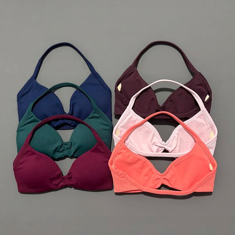 Women's Strappy Open Back Padded Sports Bra