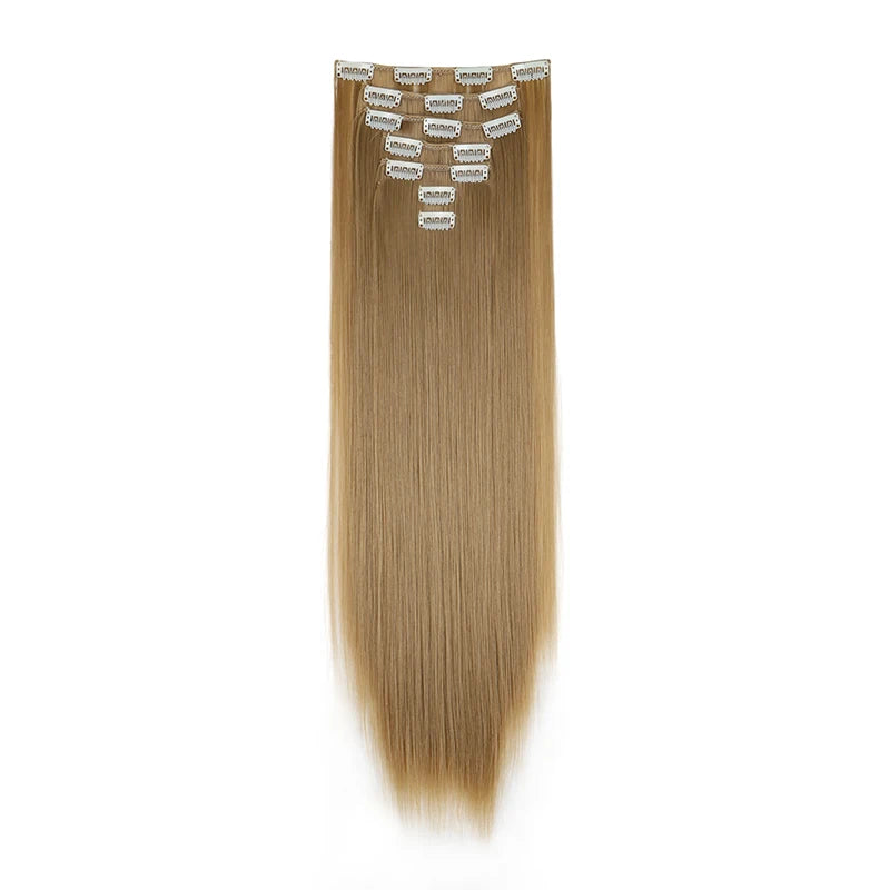 WIGSIN 24 Inch 7 Piece Straight Clip In Hair Extensions