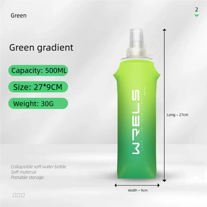 TPU Collapsible Soft Flask Sports Water Bottle