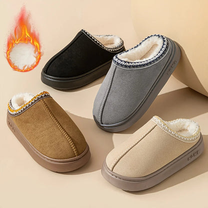 Women’s Warm Lined Winter Slippers Soft Sole Indoor Outdoor Shoes