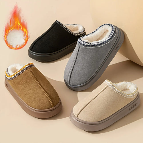 Women’s Warm Lined Winter Slippers Soft Sole Indoor Outdoor Shoes
