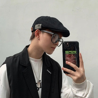 Unisex Vintage British Ivy Newsboy Cap
