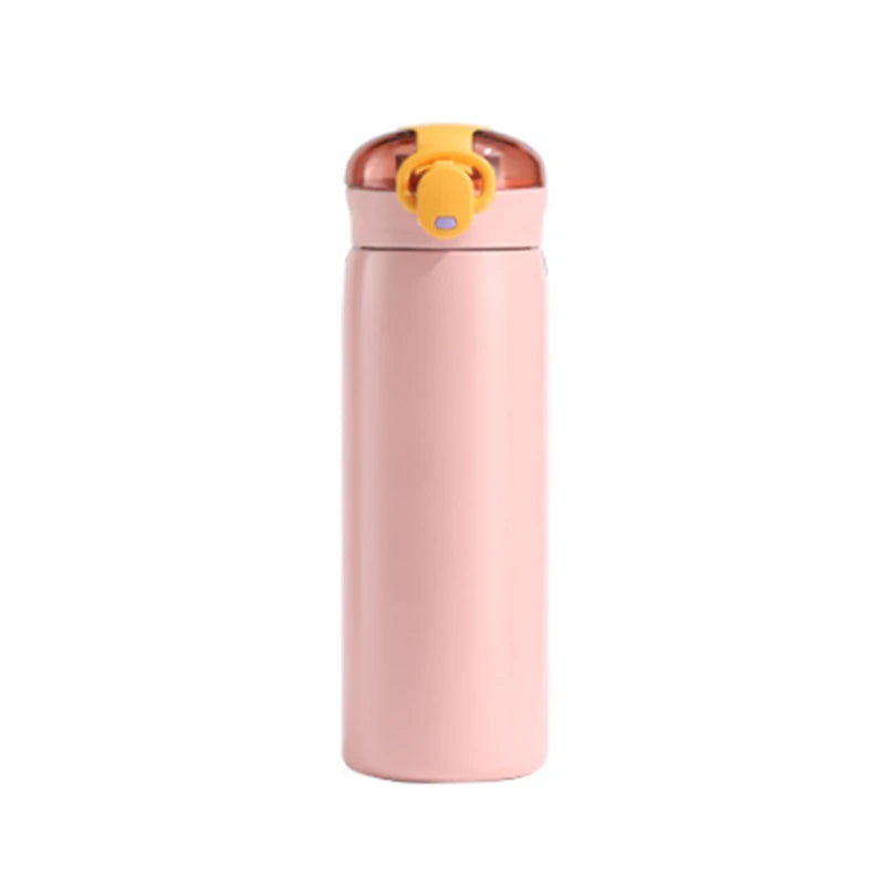 320ml or 460ml Kids Stainless Steel Thermos Bottle with Straw