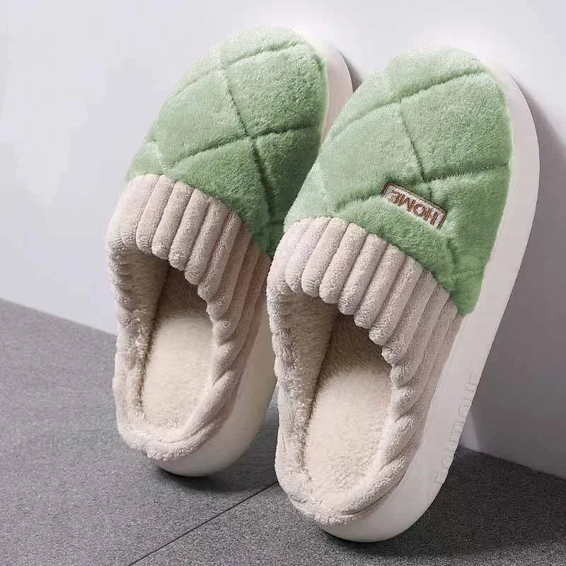 Soft Plush Winter Home Slippers for Men & Women Non Slip Indoor Shoes