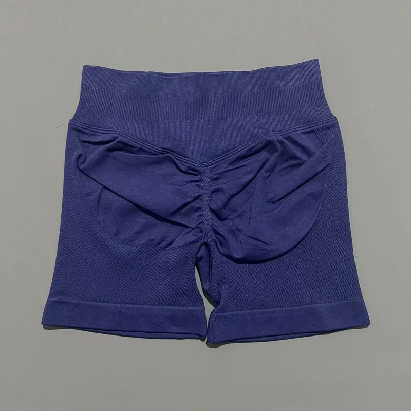 Women Fitness Workout Shorts Yoga High Waist Lift Butt Fitness Shorts Gym Running Sportswear Women Push Up Gym Leggings