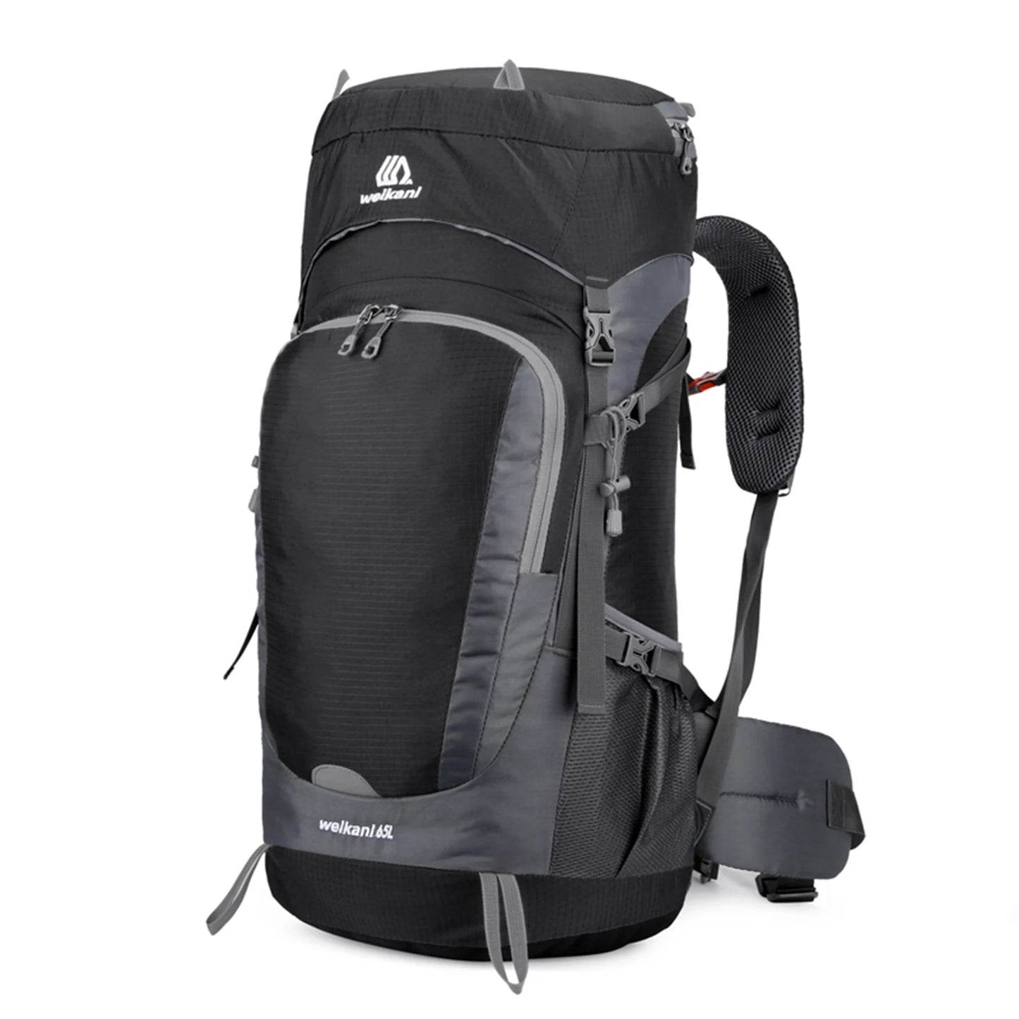 65L Water Resistant Hiking Backpack with Rain Cover