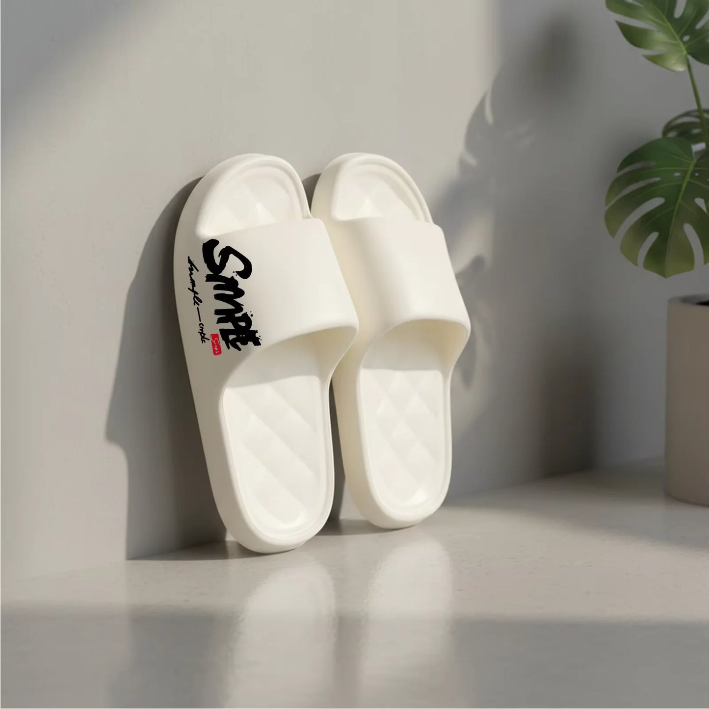 Men’s Waterproof Non Slip Perforated Bathroom Slippers Four Season Casual Shoes