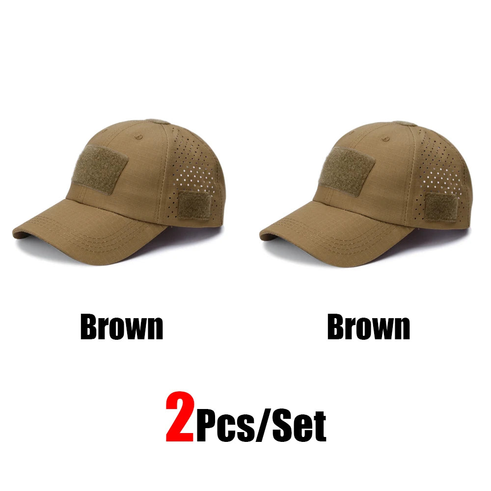 1 or 2 Pack Men's Camouflage Outdoor Baseball Caps