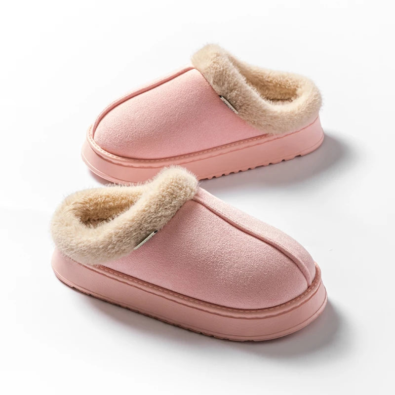 Unisex Fluffy Warm EVA Thick Sole Winter Slippers