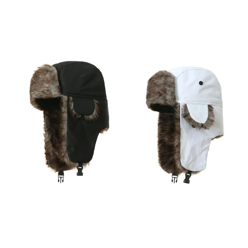 Men's Winter Russian Ushanka Trapper Hat with Ear Flaps