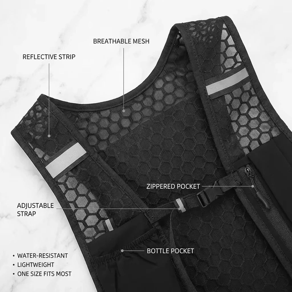 Lightweight Reflective Running Hydration Vest Backpack