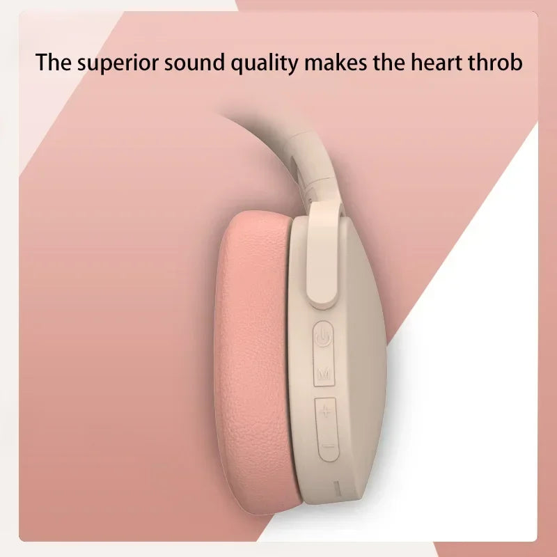 Bluetooth 5.3 Over Ear Wireless Headphones with Microphone