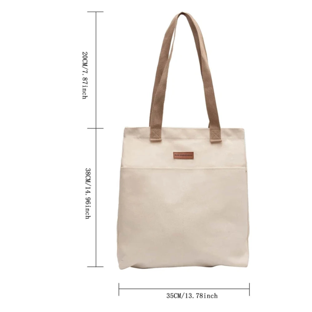 Women’s Large Capacity Canvas Tote Bag Commuter Handbag
