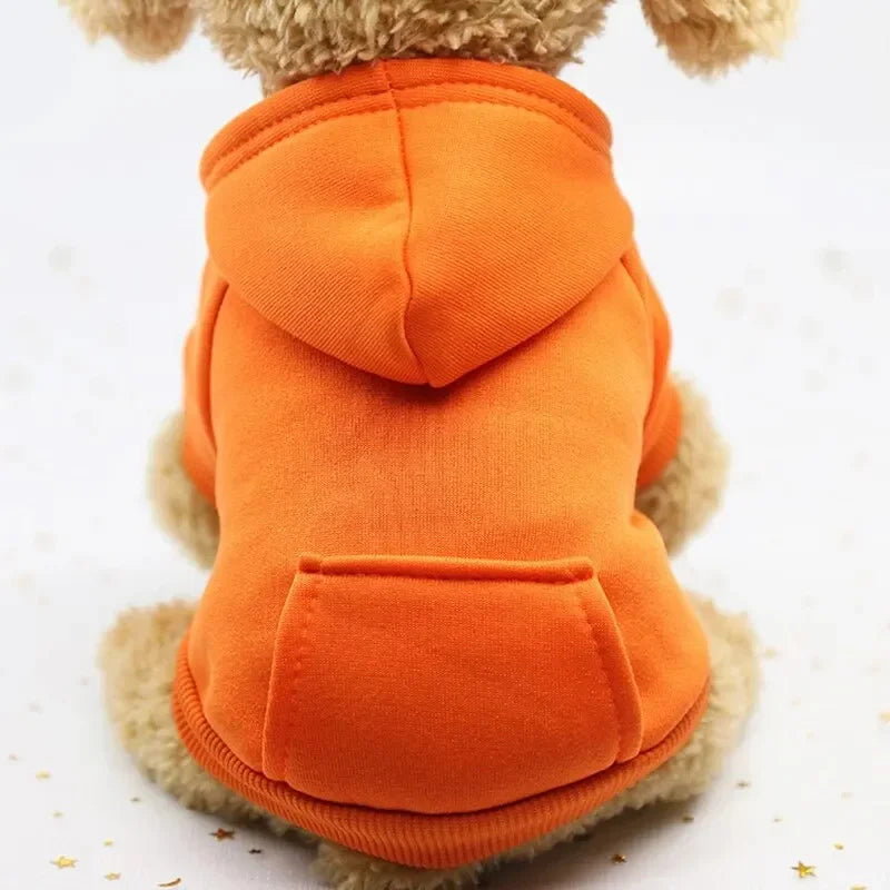 Thick Warm Hooded Sweater for Small Dogs Autumn Winter Pet Clothing