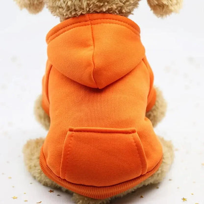 Thick Warm Hooded Sweater for Small Dogs Autumn Winter Pet Clothing