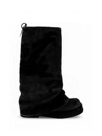 Black suede  pu