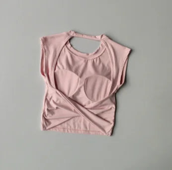 Women's Backless Padded Quick Dry Yoga Crop Top