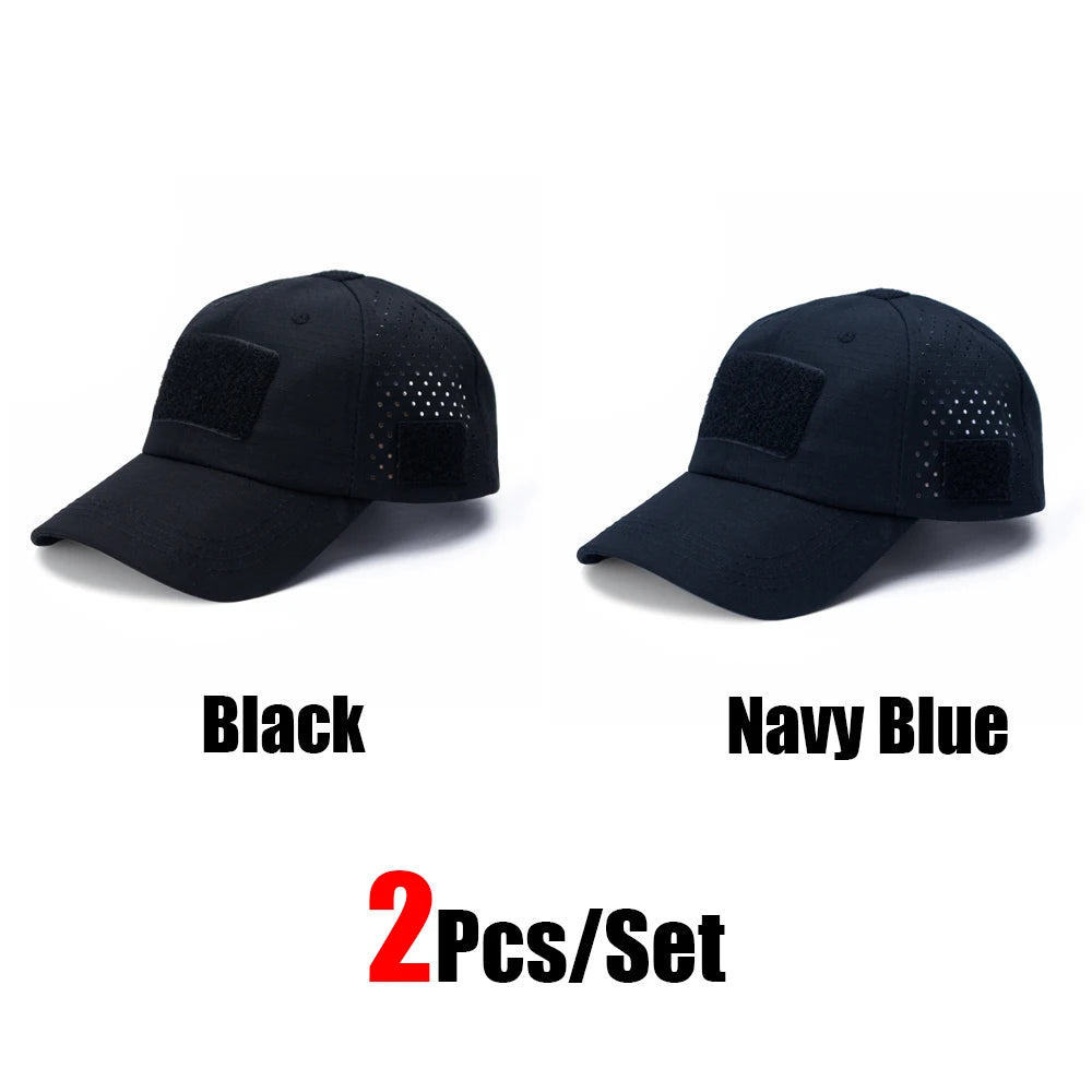1 or 2 Pack Men's Camouflage Outdoor Baseball Caps