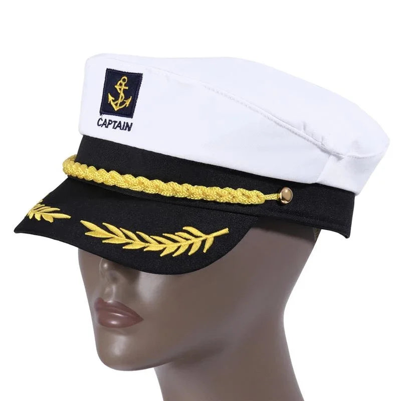 Unisex Adjustable Yacht Captain Sailor Hat