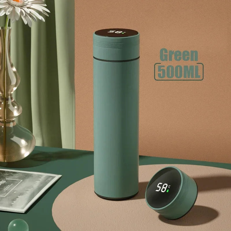 500ml Stainless Steel Temperature Display Thermos Bottle