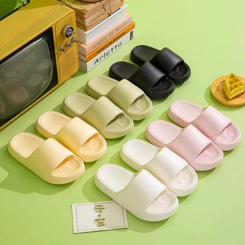 Unisex EVA Cloud Pillow Slides Thick Sole Non Slip Bathroom Slippers