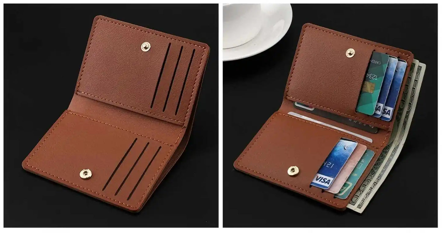 Homefish Women's Slim PU Leather Card and Coin Wallet
