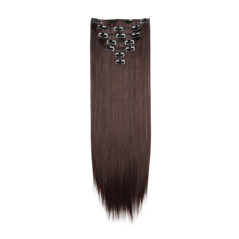 WIGSIN 24 Inch 7 Piece Straight Clip In Hair Extensions