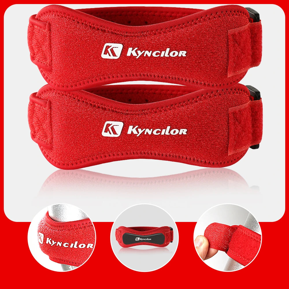 Adjustable Patella Knee Support Strap with Silicone Pad