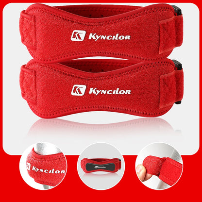 Adjustable Patella Knee Support Strap with Silicone Pad