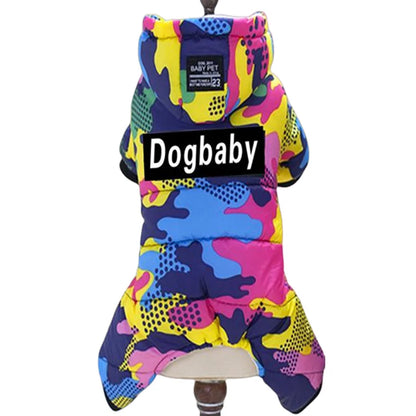 Thick Waterproof Winter Dog Jumpsuit Hoodie for Small Dogs