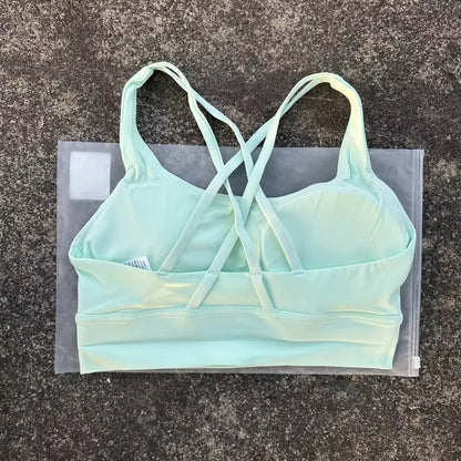 Women's Cross Back Padded High Support Sports Bra