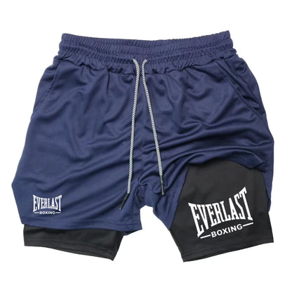 Men's Quick Dry Double Layer Compression Gym Shorts RL0365