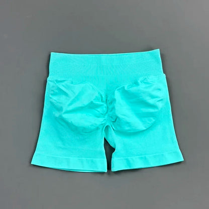 Women Fitness Workout Shorts Yoga High Waist Lift Butt Fitness Shorts Gym Running Sportswear Women Push Up Gym Leggings