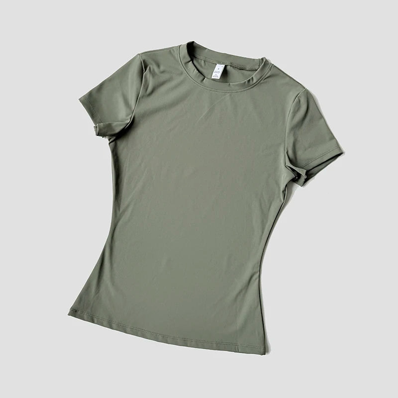 Women's Seamless Short Sleeve Yoga Fitness Top