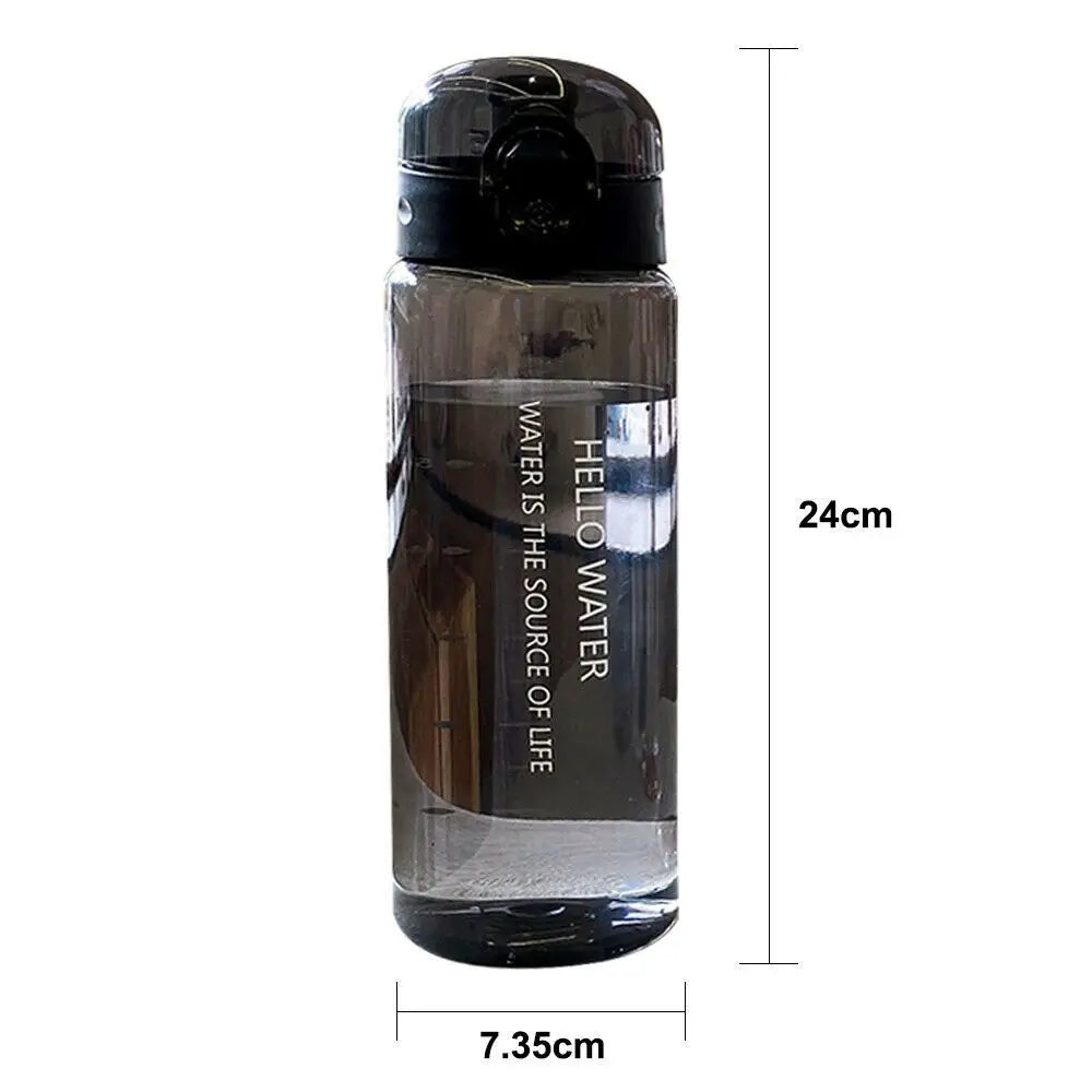 780ml Leak Proof Transparent Sports Water Bottle