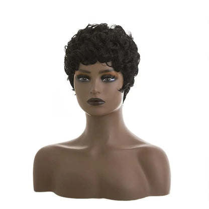 Women's Short Curly Afro Pixie Cut Synthetic Wig