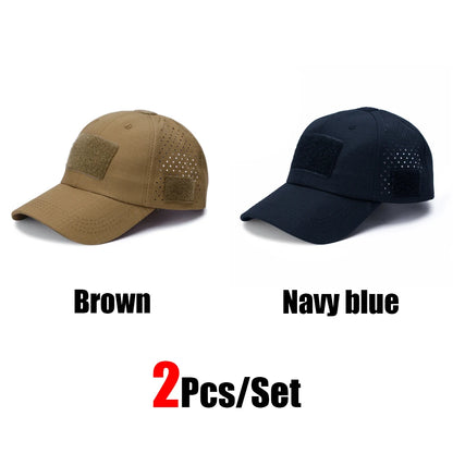1 or 2 Pack Men's Camouflage Outdoor Baseball Caps