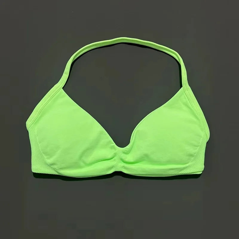 Women's High Support Strappy Halter Sports Bra
