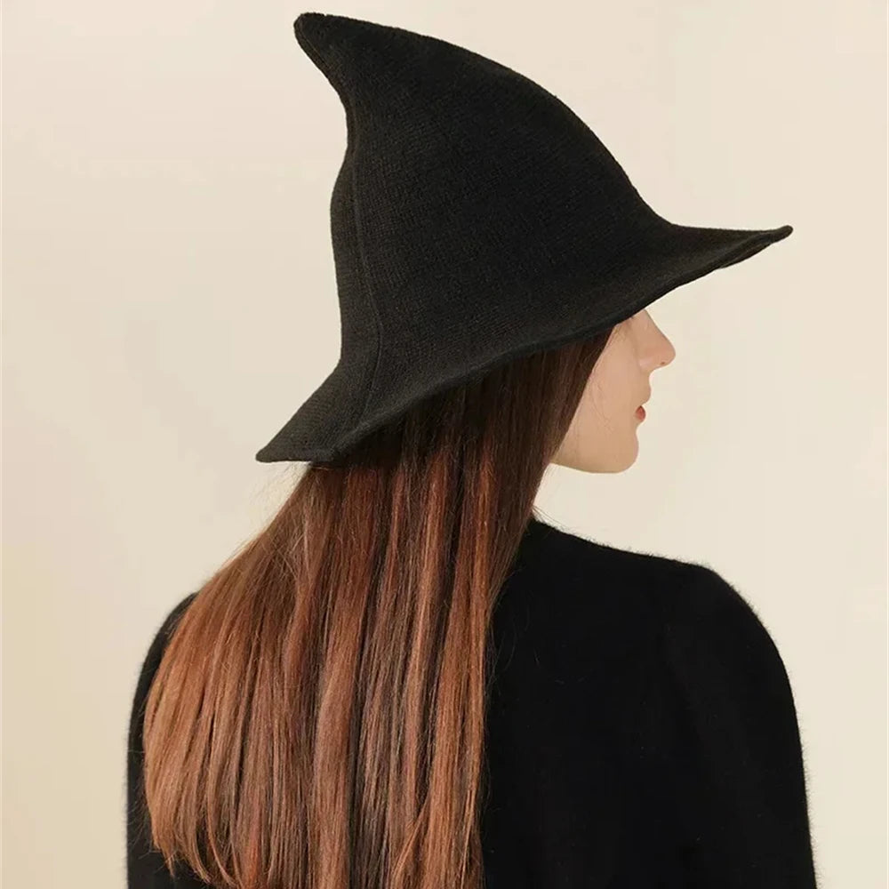 Vintage Women's Wool Witch Hat Halloween Costume